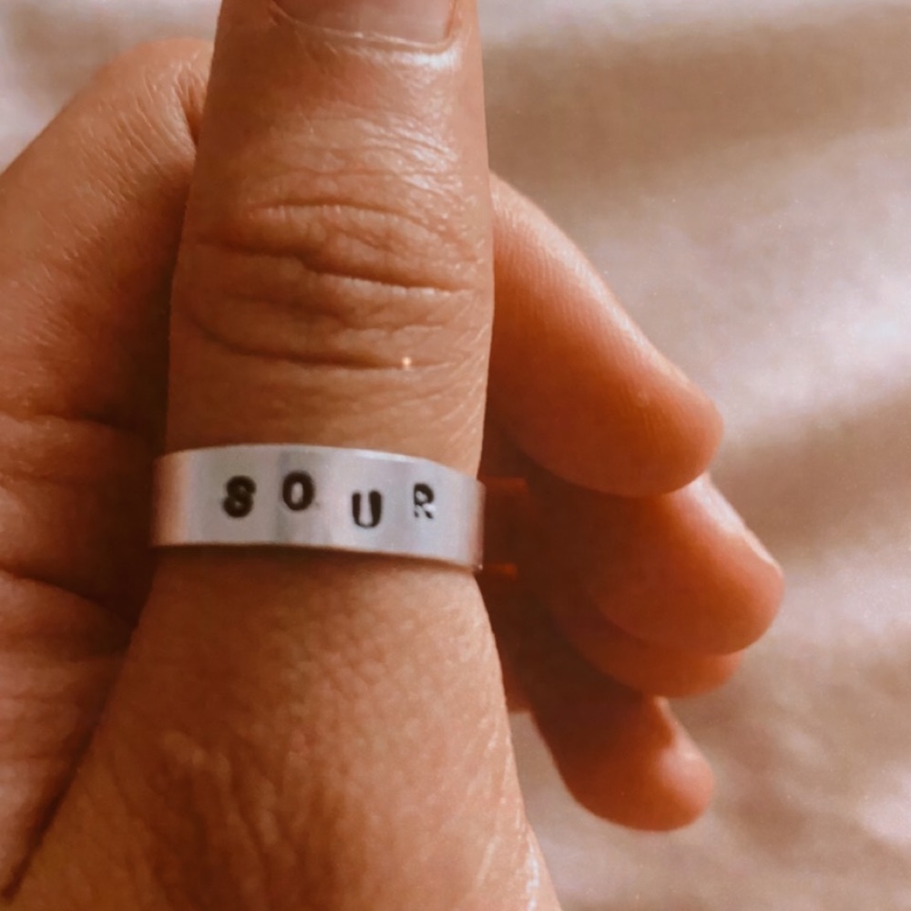 SOUR stamped ring :)